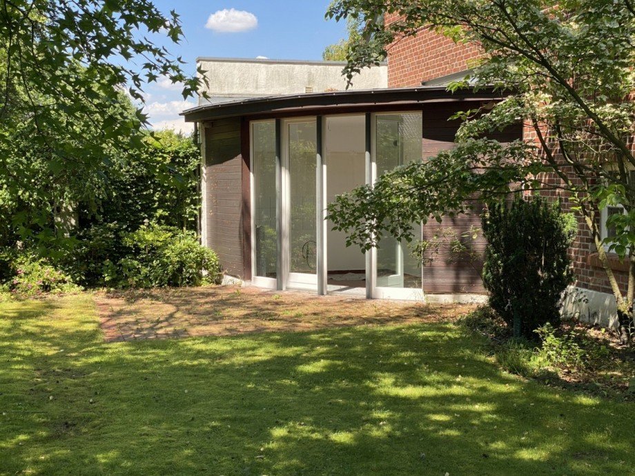 Blick auf die Terrasse Erdgeschosswohnung G�tersloh