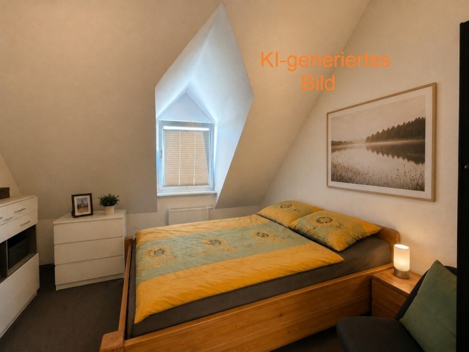 Schlafzimmer - KI-generiert - Dachgeschosswohnung G�tersloh