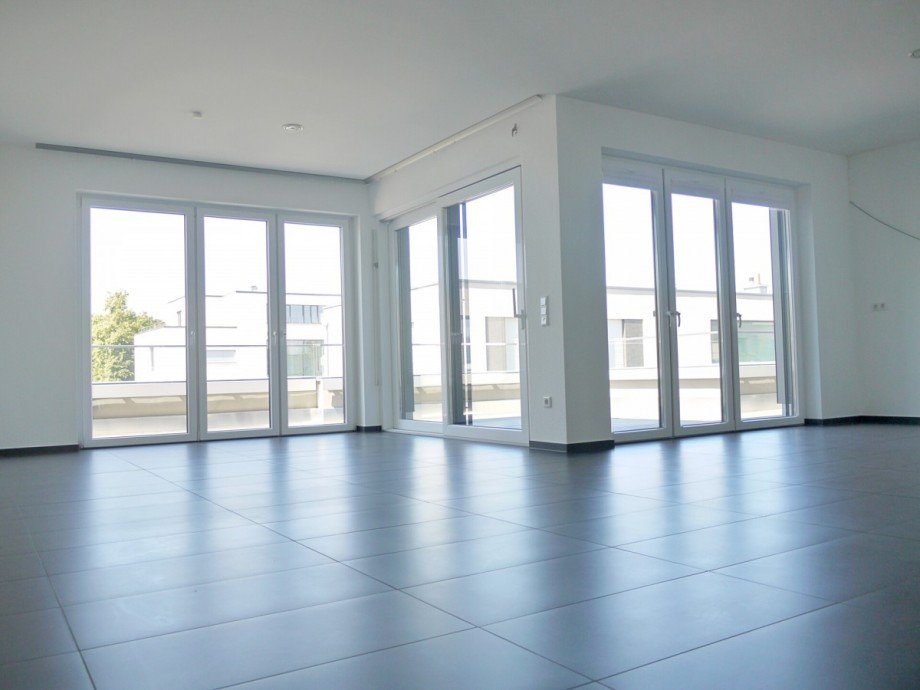 Wohnzimmer mit offener K�che Penthousewohnung G�tersloh