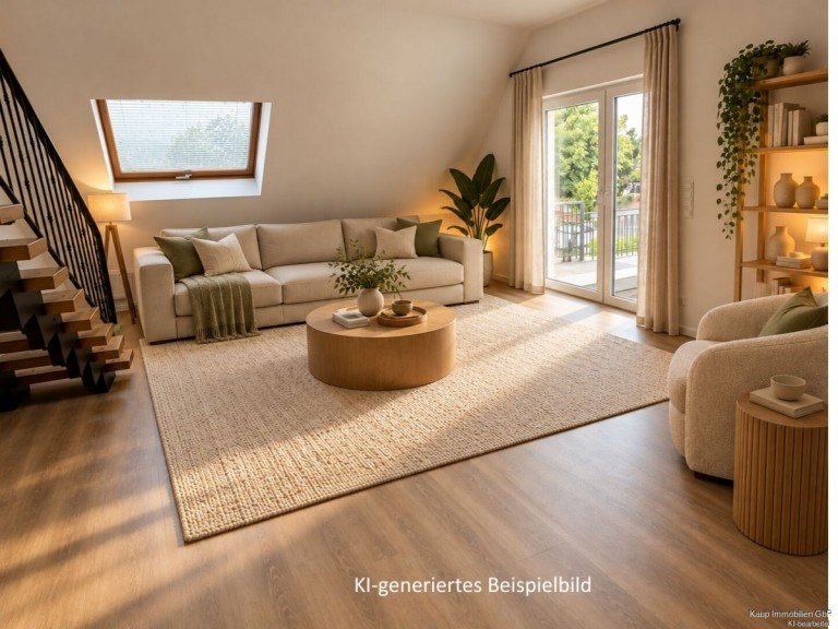 Wohnzimmer KI eingerichtet G�tersloh Etagenwohnung Top sanierte 4 ZKB-Maisonettewohnung mit Dachterrasse in GT-Pavenst�dt