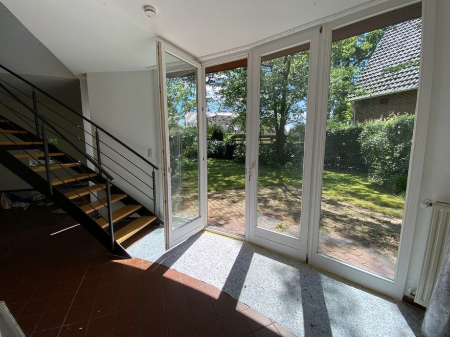 Blick auf die Terrasse Erdgeschosswohnung G�tersloh