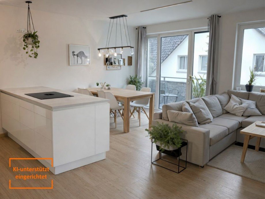 Wohnen mit Flair! Stilvolle 3-ZKB Maisonette-Wohnung mit Balkon in GT-City - Photo 1