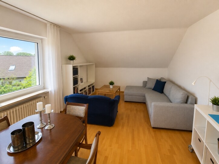Wohnzimmer Dachgeschosswohnung G�tersloh